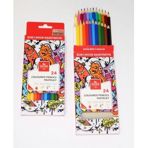 Карандаши цветные Koh-I-Noor 3554 TEENAGE 24 цвета 1