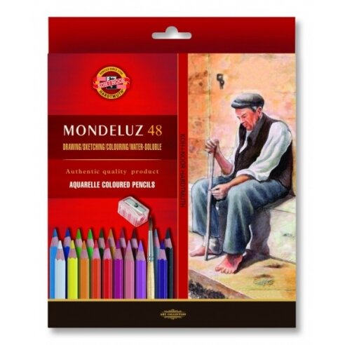 Pieštukai akvareliniai Koh-I-Noor Mondeluz 48 spalvų