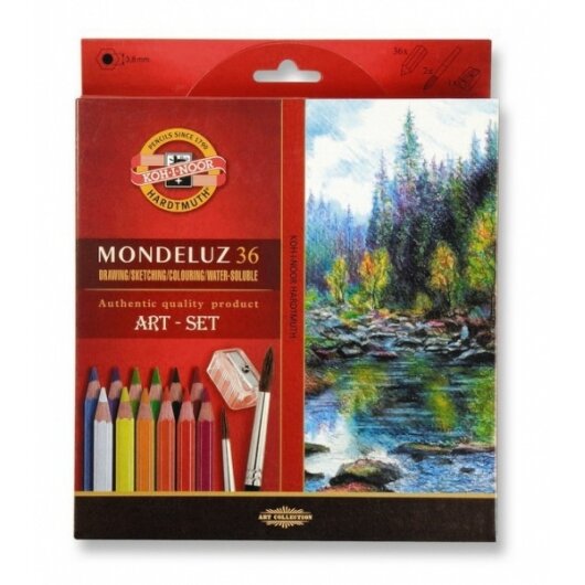 Set of Aquarell Coloured Pencils Koh-I-Noor Mondeluz 3712 36 colors Set of Aquarell Coloured Pencils Koh-I-Noor Mondeluz 3712 36 colors