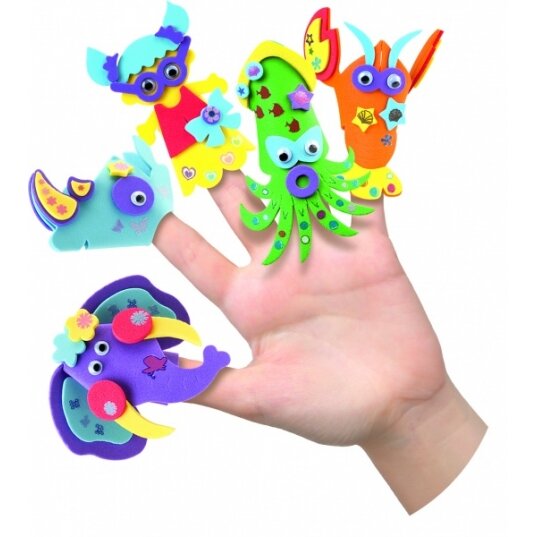Детские пальчиковые куклы ZOO ANIMALS, 5 различных фигурок с аксессуарами 2