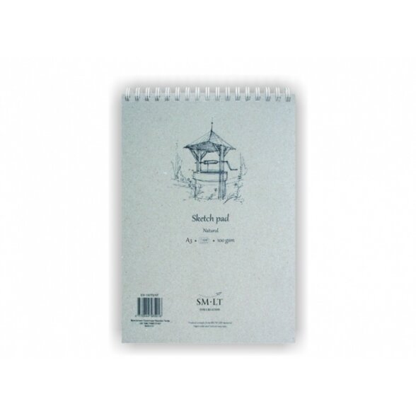 Piešimo albumas eskizams Authentic SMLT A3 100 g/m2 100 lapų sukieta nugarėle ir spirale Piešimo albumas eskizams Authentic SMLT A3 100 g/m2 100 lapų sukieta nugarėle ir spirale