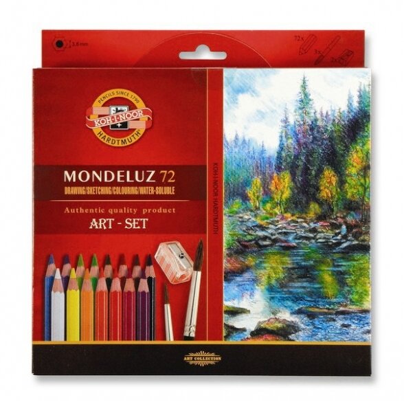 Set of Aquarell Coloured Pencils Koh-I-Noor Mondeluz 3714 72 colors Set of Aquarell Coloured Pencils Koh-I-Noor Mondeluz 3714 72 colors