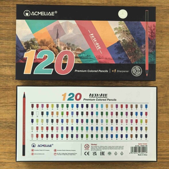 Pieštukai spalvoti apvalūs Acmeliae Artmate Professional Super Soft 120 vnt 1 Pieštukai spalvoti apvalūs Acmeliae Artmate Professional Super Soft 120 vnt 1