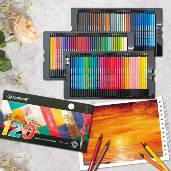 Pieštukai spalvoti apvalūs Acmeliae Artmate Professional Super Soft 120 vnt