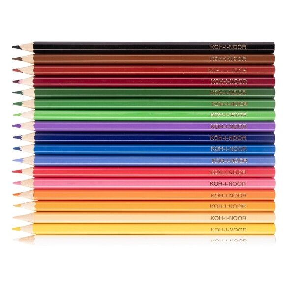 Koh-I-Noor set of school coloured pencils 3553 18 LION RED 1