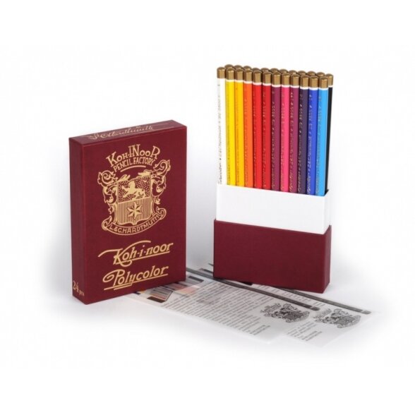Pieštukai spalvoti Koh-I-Noor Polycolor "Retro" 24 spalvos Pieštukai spalvoti Koh-I-Noor Polycolor "Retro" 24 spalvos