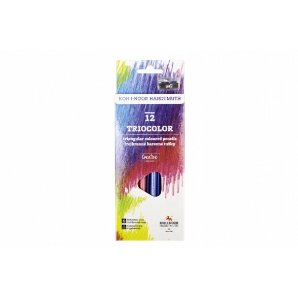 Set of Triangular Coloured Pencils Koh-I-Noor Triocolor 3132 12 colors Set of Triangular Coloured Pencils Koh-I-Noor Triocolor 3132 12 colors