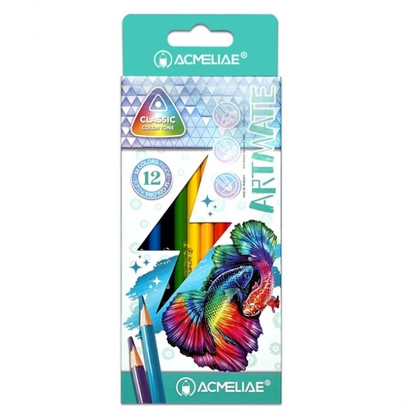 Карандаши цветные трехгранные Acmeliae Artmate 12 шт.