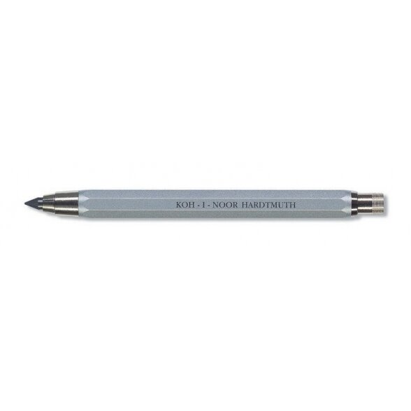 Pieštukas mechaninis Koh-I-Noor 5340 5,6 mm su drožtuku, korpusas sidabro spalvos 1 Pieštukas mechaninis Koh-I-Noor 5340 5,6 mm su drožtuku, korpusas sidabro spalvos 1
