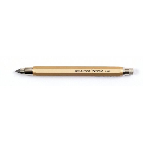 Pieštukas mechaninis Koh-I-Noor 5340 5,6 mm su drožtuku, korpusas aukso spalvos Pieštukas mechaninis Koh-I-Noor 5340 5,6 mm su drožtuku, korpusas aukso spalvos