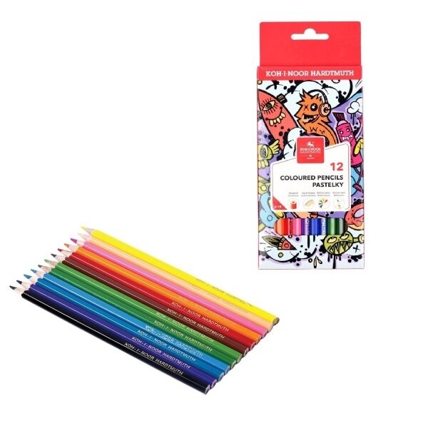 Карандаши цветные Koh-I-Noor 3552 TEENAGE 12 цветов 1