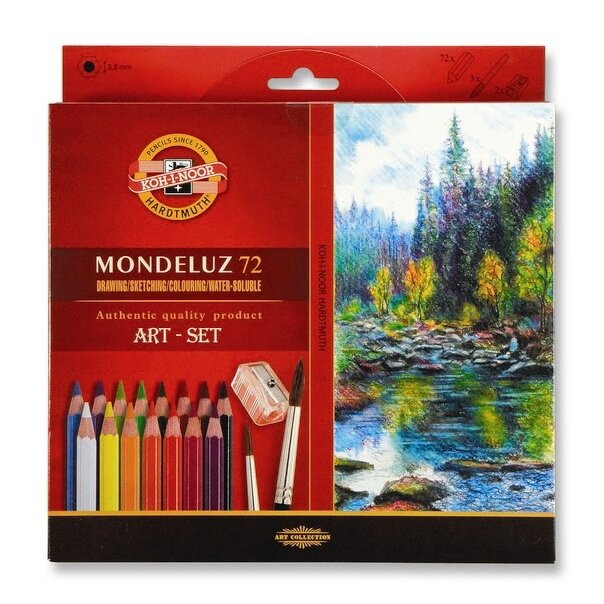 Set of Aquarell Coloured Pencils Koh-I-Noor Mondeluz 3714 72 colors