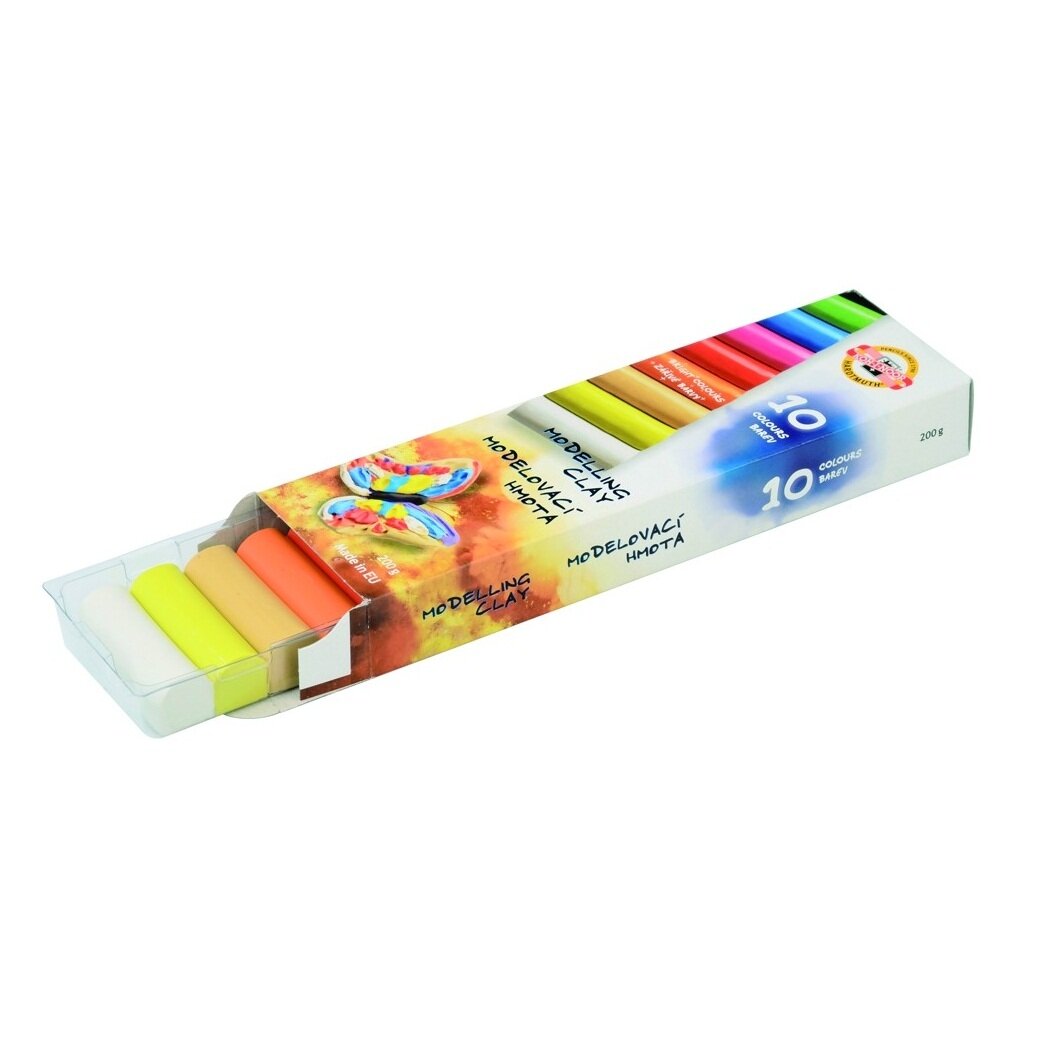 Set of Modelling Clay Koh-I-Noor 10 colors, 200 g Set of Modelling Clay Koh-I-Noor 10 colors, 200 g