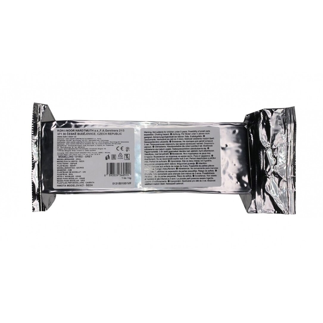 Plastilinas skulptūrinis Koh-I-Noor 1 kg pilkas