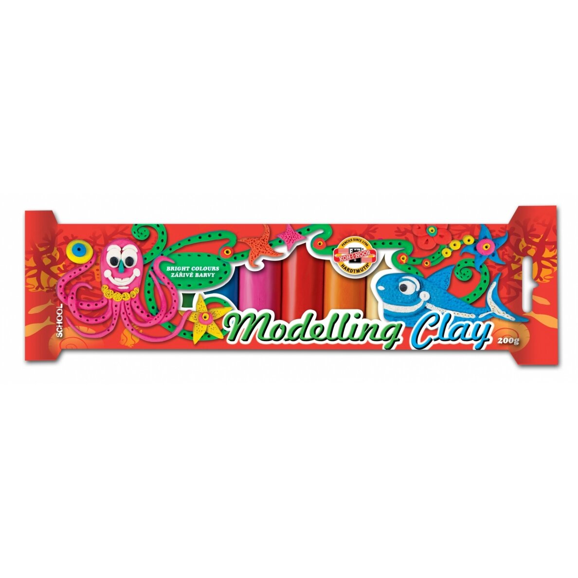 Plastilinas Koh-I-Noor 10 spalvų, 200 g