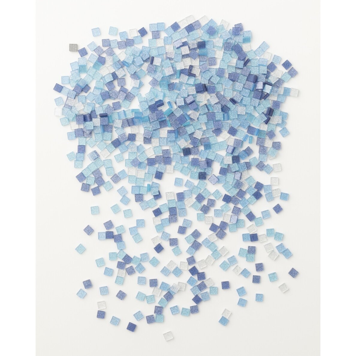 Mosaic tiles GLITTER MIX, 45g, 5x5mm, 700 parts, blue 1