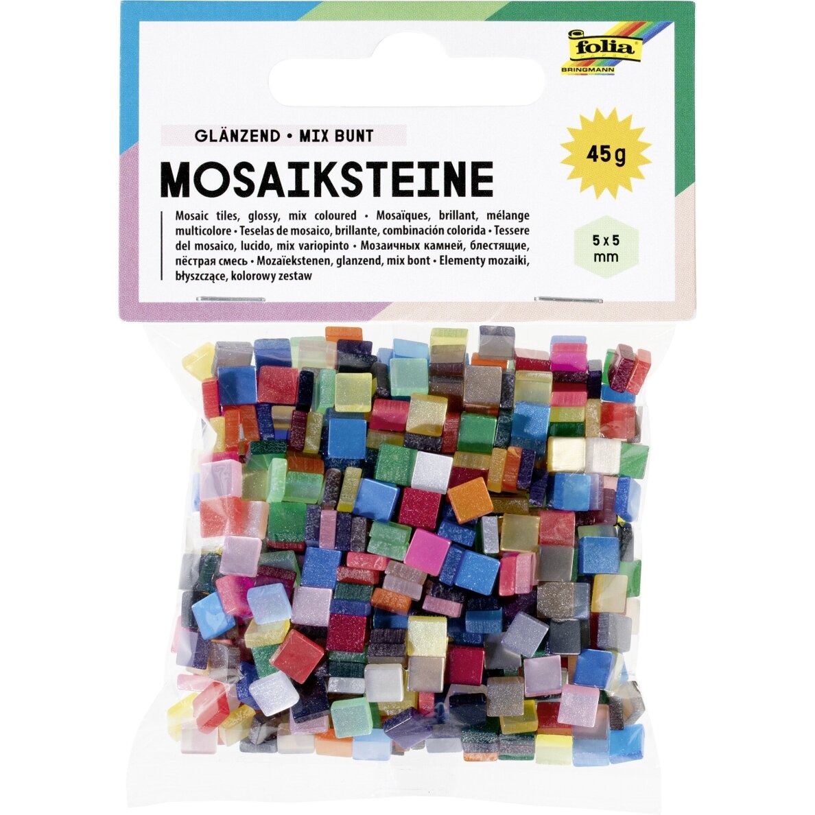 Plytelės mozaikai Folia Glossy 5x5 mm, 700 vnt. Plytelės mozaikai Folia Glossy 5x5 mm, 700 vnt.