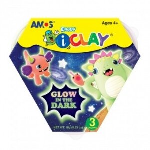 Amos i-Clay Kit Glow in the Dark 3x18 g