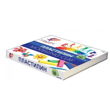 Modelling Clay Luch Classic 10 colors, with spatula/in cardboard box, 200 g