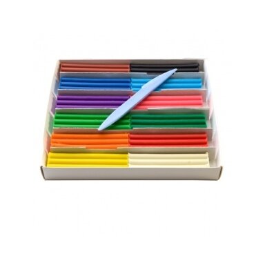 Soft Modelling Clay Luch Krokha 12 colors made with wax, with spatula, 198 g