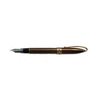 IWI Metal Fountain Pen Congress Mini With Crystals Brown