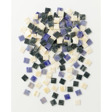 Mosaic tiles MARBLED ASSORTMENT, 45g, 10x10mm, 190 parts, blue