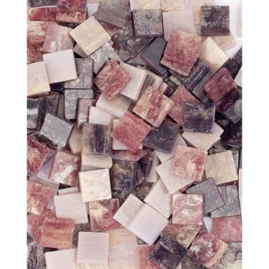Mosaic tiles MARBLED ASSORTMENT, 45g, 10x10mm, 190 parts, red