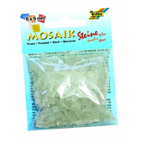 Mosaic tiles FROST, 45g, 5x5mm, 700 parts, white