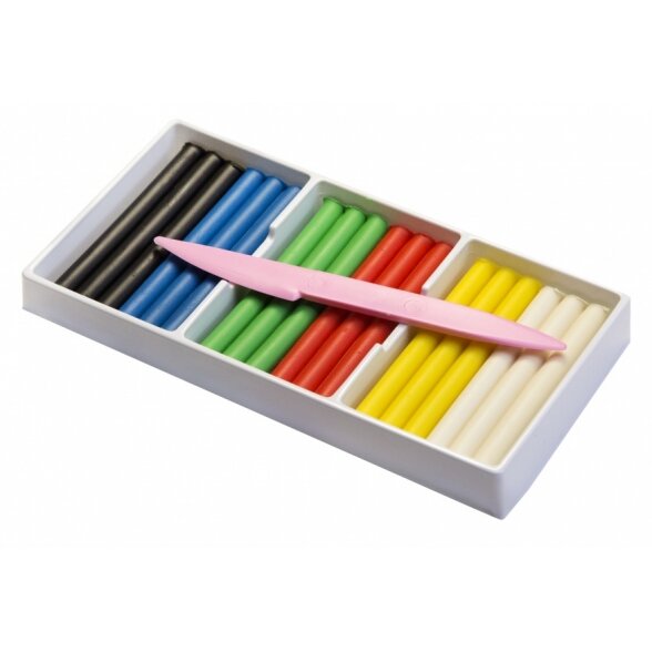 Soft Modelling Clay Luch Krokha 6 colors made with wax, with spatula, 99 g 3
