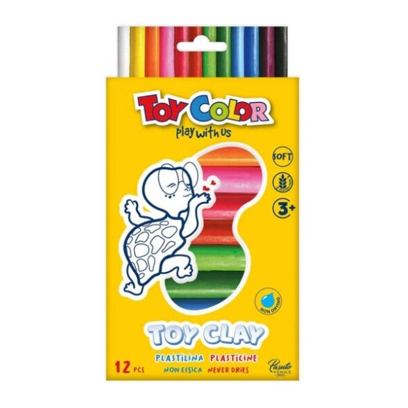 Toy Color Box 12 sticks 200 g, plasticine, assorted colours Toy Color Box 12 sticks 200 g, plasticine, assorted colours
