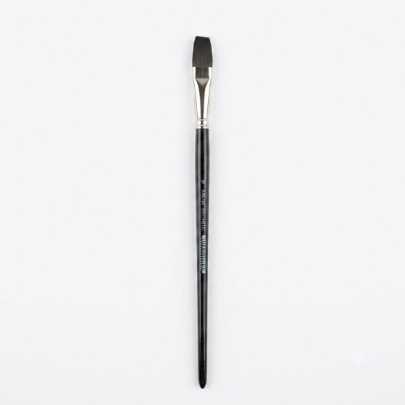 Flat Artist Brush 180, Brown Synthetic, Long Handle, Size 10 Flat Artist Brush 180, Brown Synthetic, Long Handle, Size 10