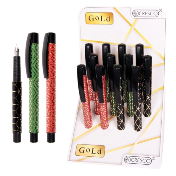 Cresco College Gold Fountain Pen, Iridium M Nib Cresco College Gold Fountain Pen, Iridium M Nib