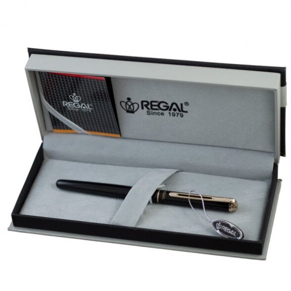 Ручка перьевая металлическая Regal Thames черная (RE45P) 1 Ручка перьевая металлическая Regal Thames черная (RE45P) 1