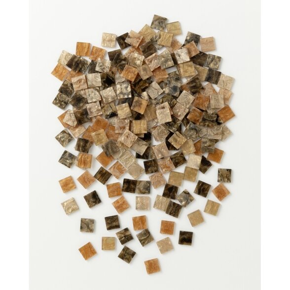 Mosaic tiles MARBLED ASSORTMENT, 45g, 10x10mm, 190 parts, brown 1