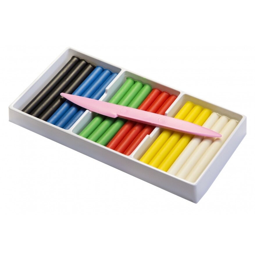 Soft Modelling Clay Luch Krokha 6 colors made with wax, with spatula, 99 g 3