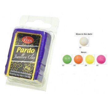 Polimerinis molis "Jewellery Clay" 56 g neoninis rožinis Nr.935 1