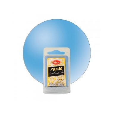 Polimerinis molis "Jewellery Clay" 56 g skaidrus šv.mėlynas Nr.613