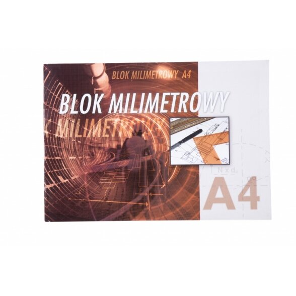 Popierius milimetrinis Kreska A4 20 lapų Popierius milimetrinis Kreska A4 20 lapų