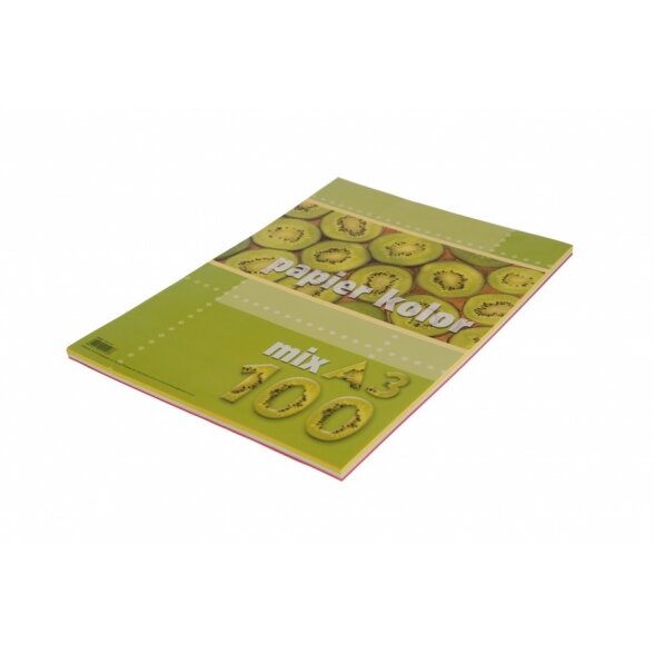 Popierius spalvotas Kreska A3 100 lapų Popierius spalvotas Kreska A3 100 lapų
