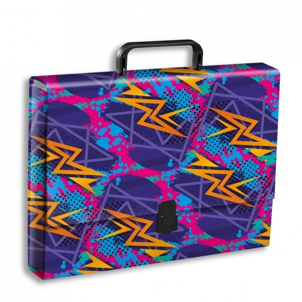 Портфель картонный Penmate A4 32x23,5x4,5 см T0105 Зигзаг