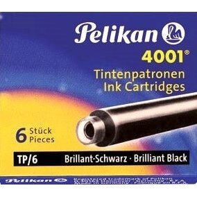 Rašalo kapsulių rinkinys Pelikan 6 vnt juodos spalvos