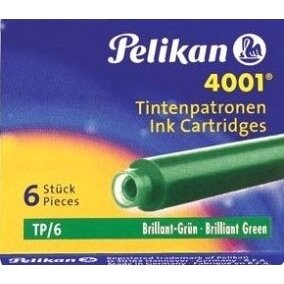 Rašalo kapsulių rinkinys Pelikan 6 vnt tamsiai žalios spalvos Rašalo kapsulių rinkinys Pelikan 6 vnt tamsiai žalios spalvos