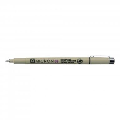 Rapitografas Sakura Pigma Micron (08) 0,5 mm juodas
