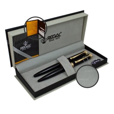 Set of pens  Regal  Charles black (RE12PD)