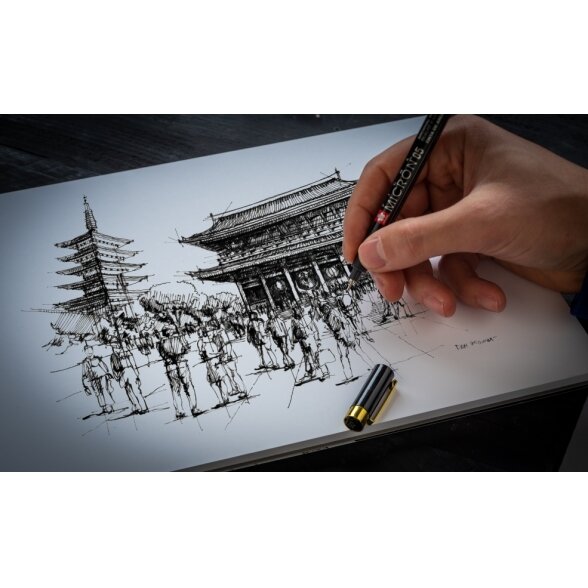 Рапитограф Sakura Pigma Micron Black&Gold 3 штуки 4 Рапитограф Sakura Pigma Micron Black&Gold 3 штуки 4
