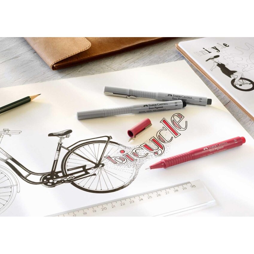 Faber-Castell - Ecco Pigment Fineliner, 0.6 mm, black Faber-Castell - Ecco Pigment Fineliner, 0.6 mm, blac 1 Faber-Castell - Ecco Pigment Fineliner, 0.6 mm, black Faber-Castell - Ecco Pigment Fineliner, 0.6 mm, blac 1
