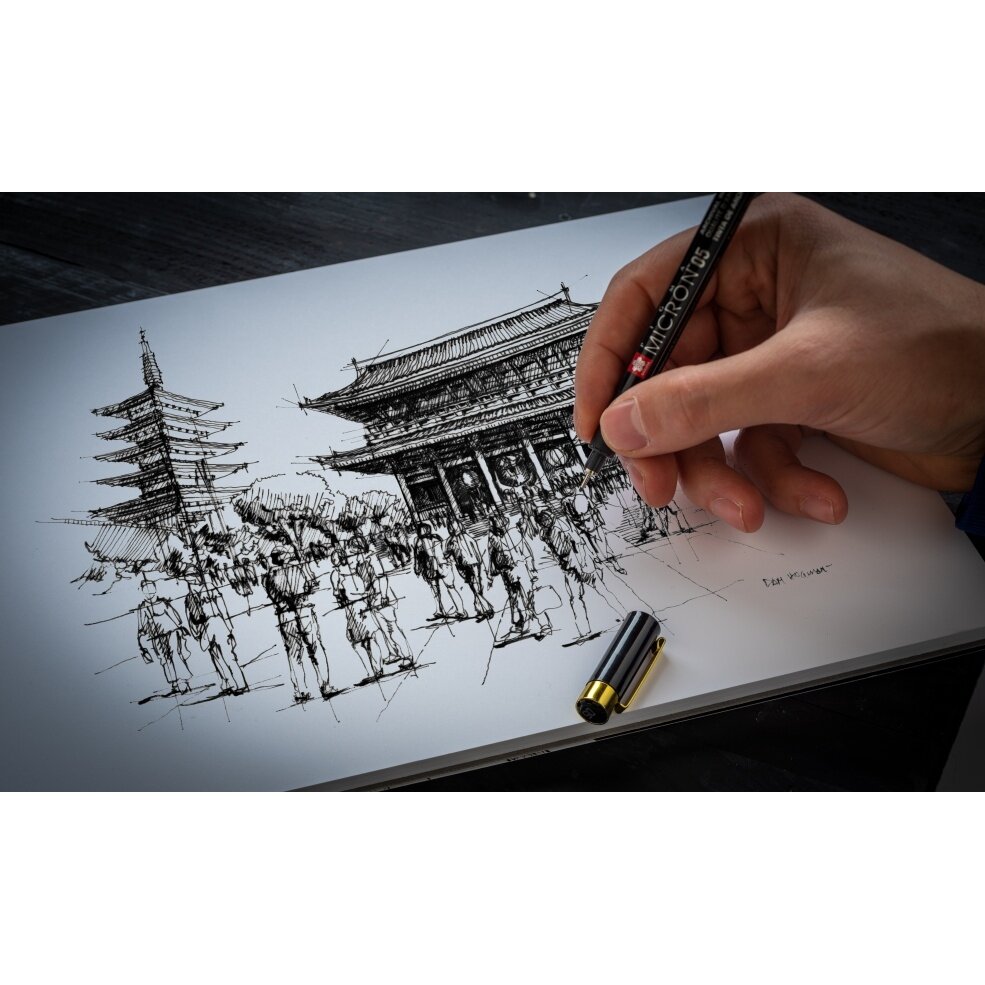 Рапитограф Sakura Pigma Micron Black&Gold 3 штуки 4 Рапитограф Sakura Pigma Micron Black&Gold 3 штуки 4