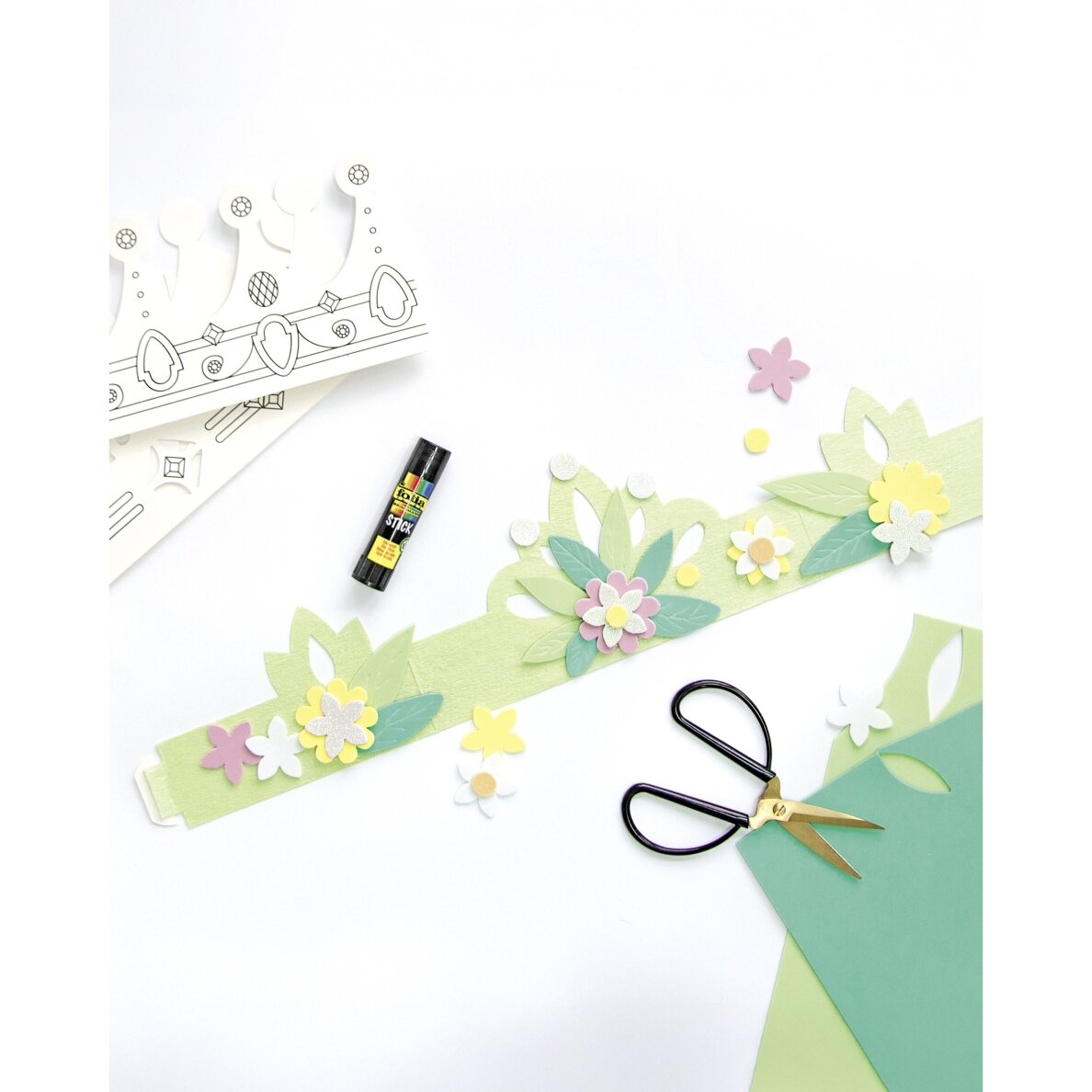 Rinkinys Folia 3-jų skirtingu vaikiškų karūnų, 6 vnt. 2