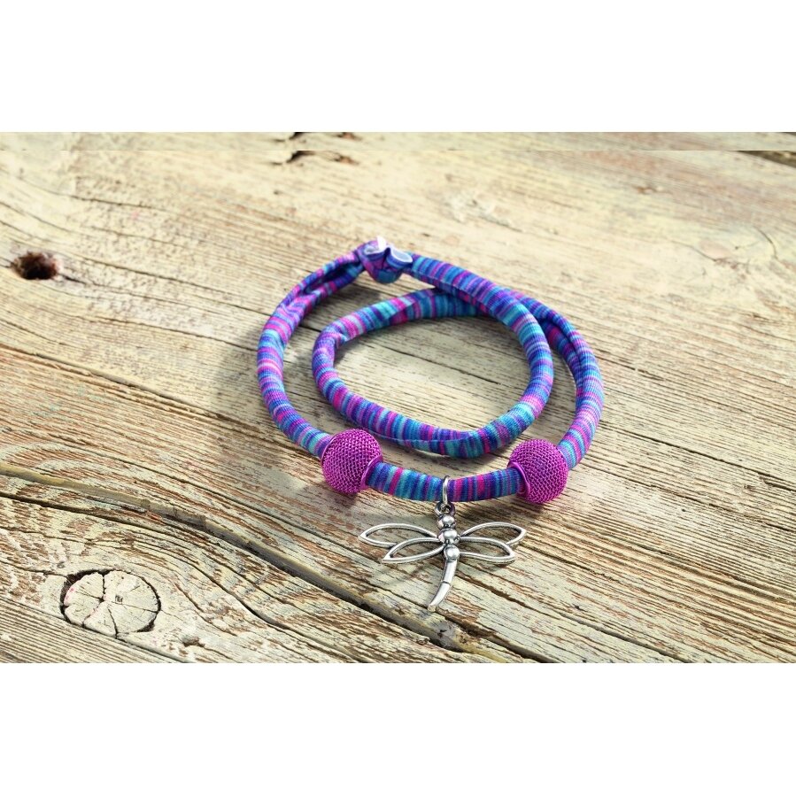 Stretch 'n' Roll bracelets DRAGONFLY, 1 bracelet 1m, 3 Charms 1