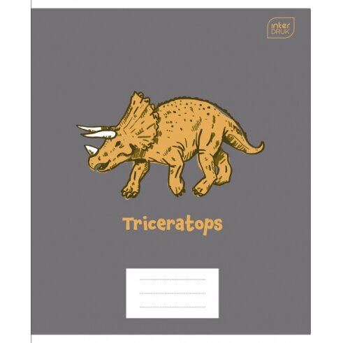 Тетрадь школьная Interdruk Dino, 12 листов, клетка 1 Тетрадь школьная Interdruk Dino, 12 листов, клетка 1